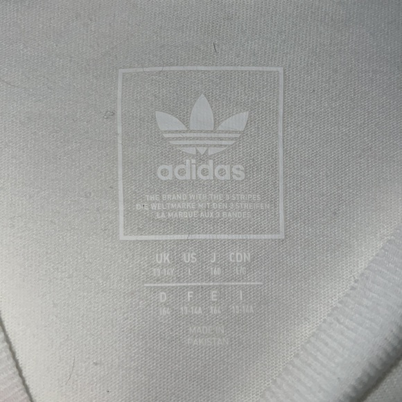 Large adidas white long sleeve tee - Picture 4 of 6